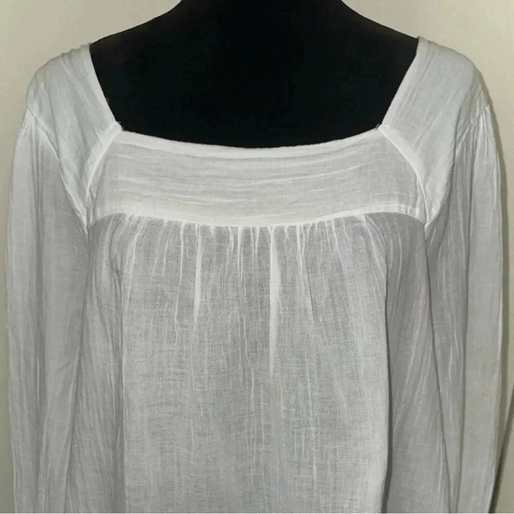 American Eagle Oversized Square Neck Long Sleeve Peasant Blouse - NWOT - Picture 3 of 6